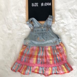 Oshkosh plaid overall skirt size 18month